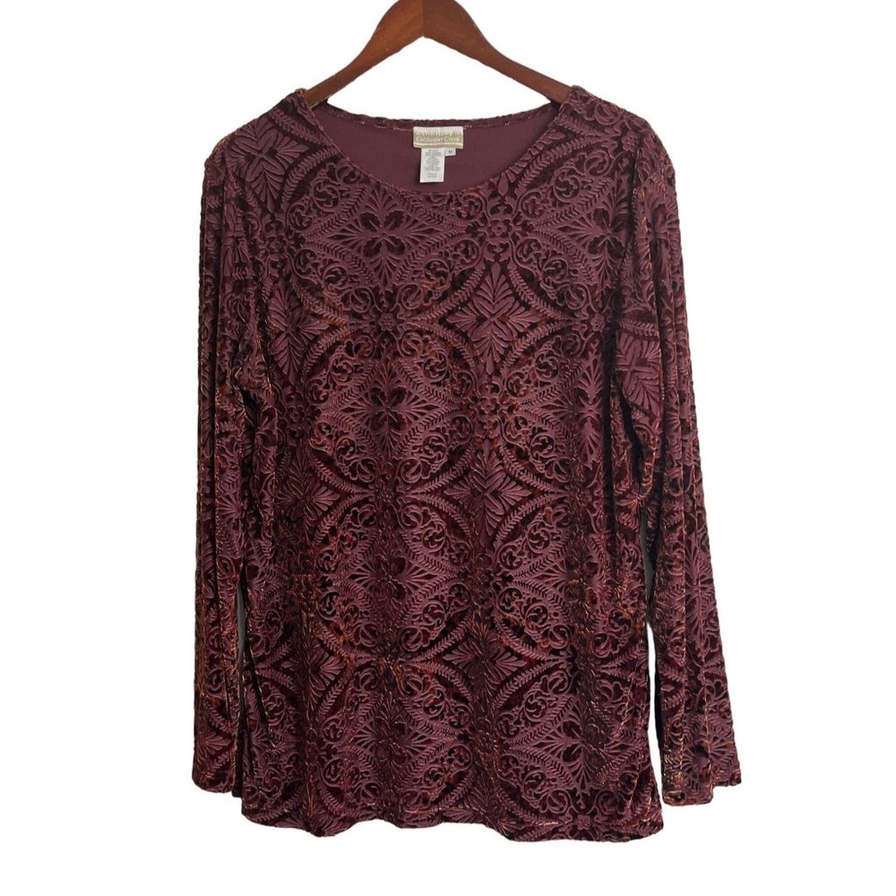 COLDWATER CREEK TOP SHIRT SIZE L LONG SLEEVE